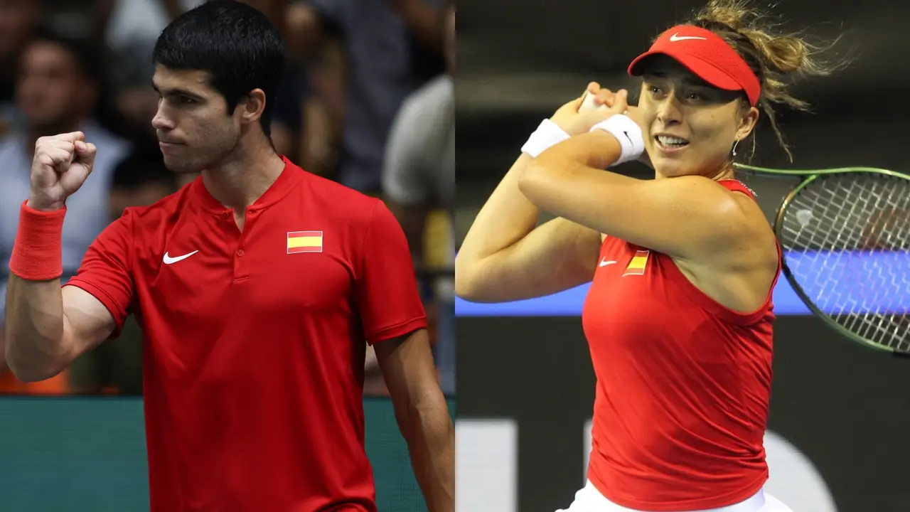 Carlos Alcaraz y Paula Badosa. /  AFP7