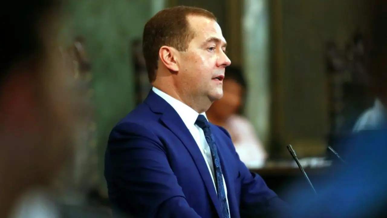 El dirigente ruso Dmitri Medv&eacute;dev en una imagen de archivo. EFE/ Yander Zamora