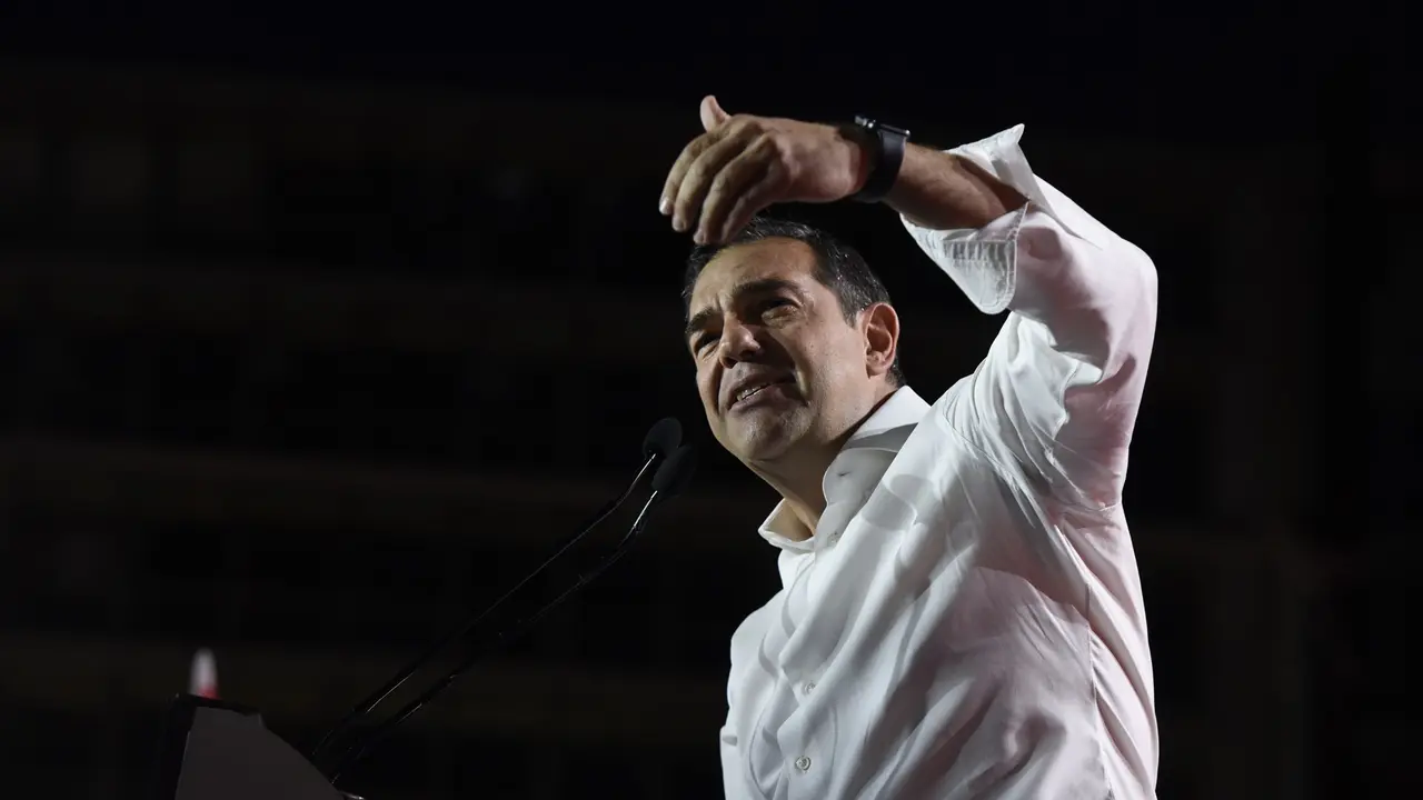 Alexis Tsipras durante un mitin. EP / Nikolas Georgiou