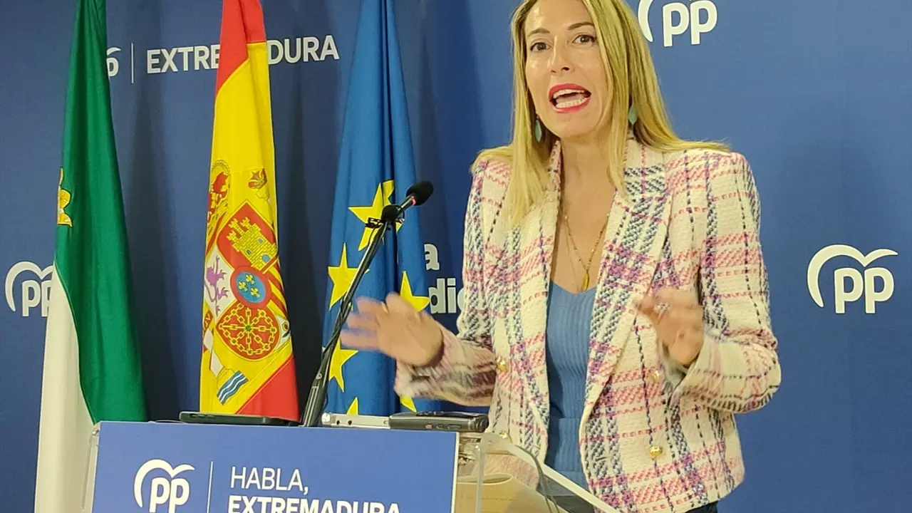 Mar&iacute;a Guardiola, en la sede del PP. EP