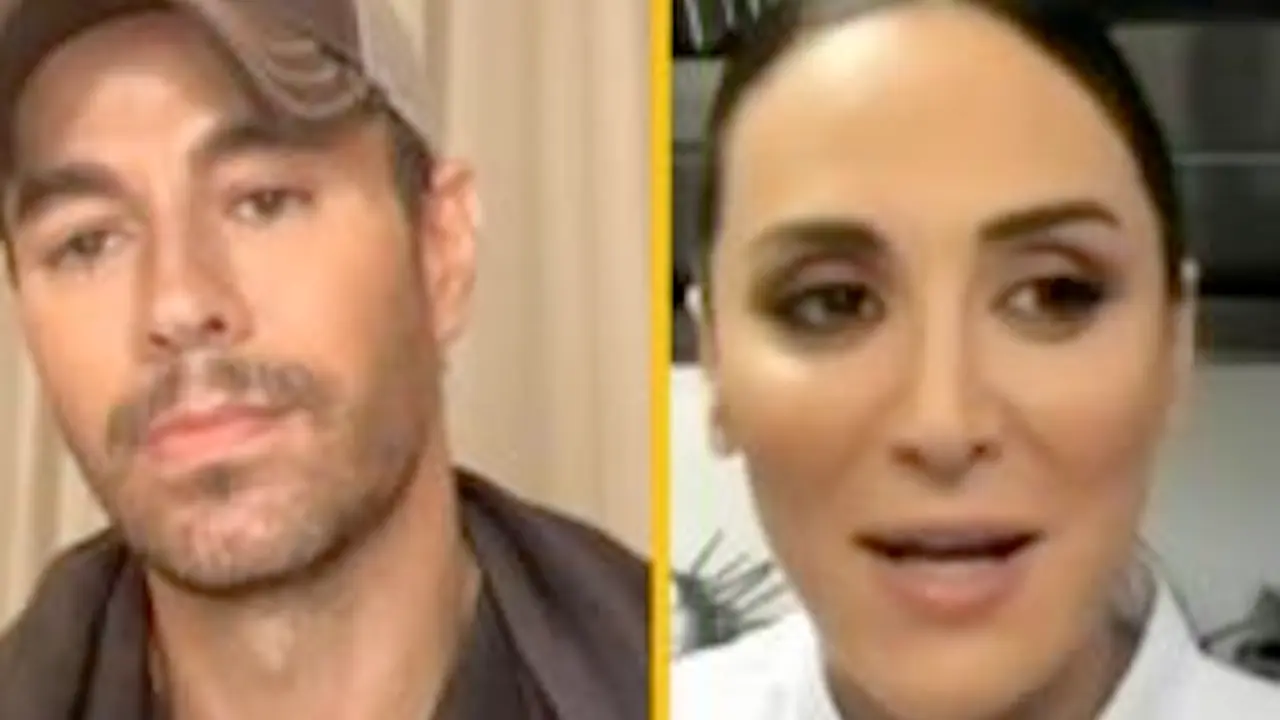 Videollamada entre Tamara Falc&oacute; y Enrique Iglesias, en un programa de televisi&oacute;n. / A3