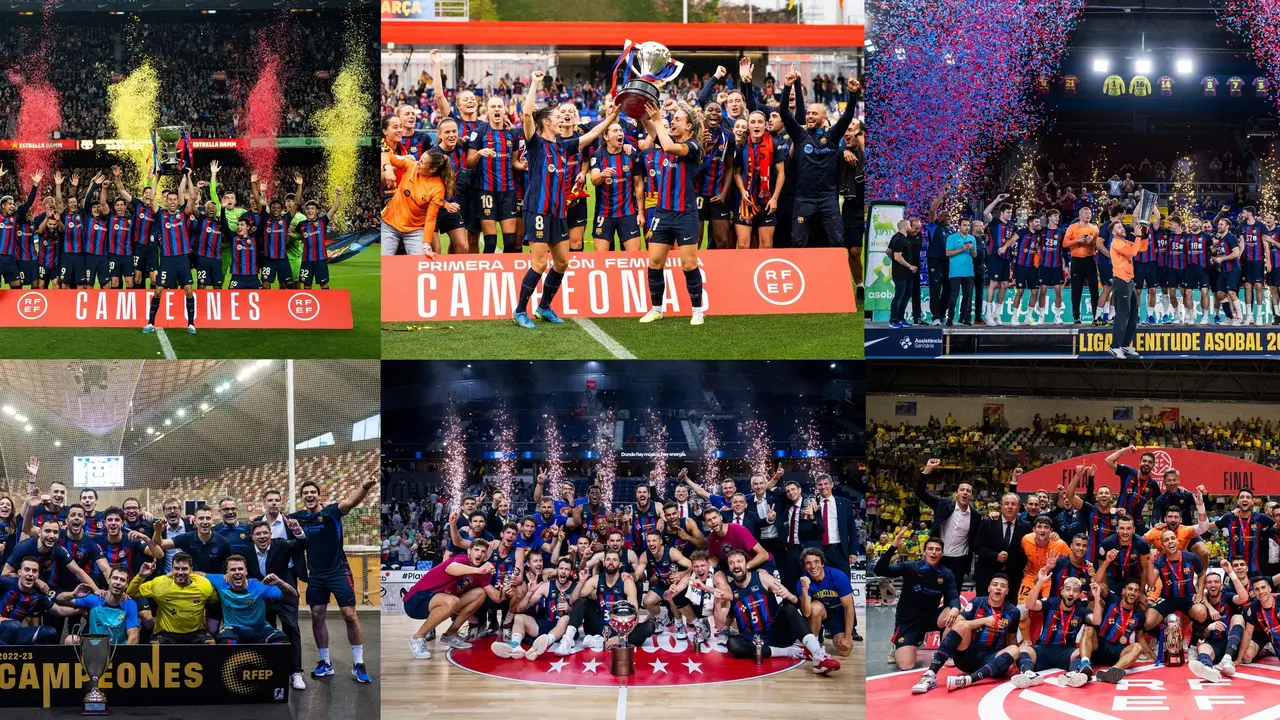 El FC Barcelona es 'supercampe&oacute;n' de Liga en la temporada 2022/23. / FCB