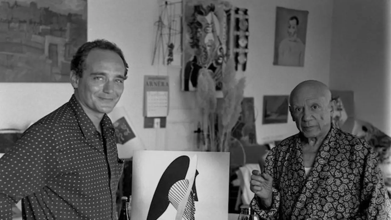 Roberto Otero (i) y Pablo Picasso (d). / MPM