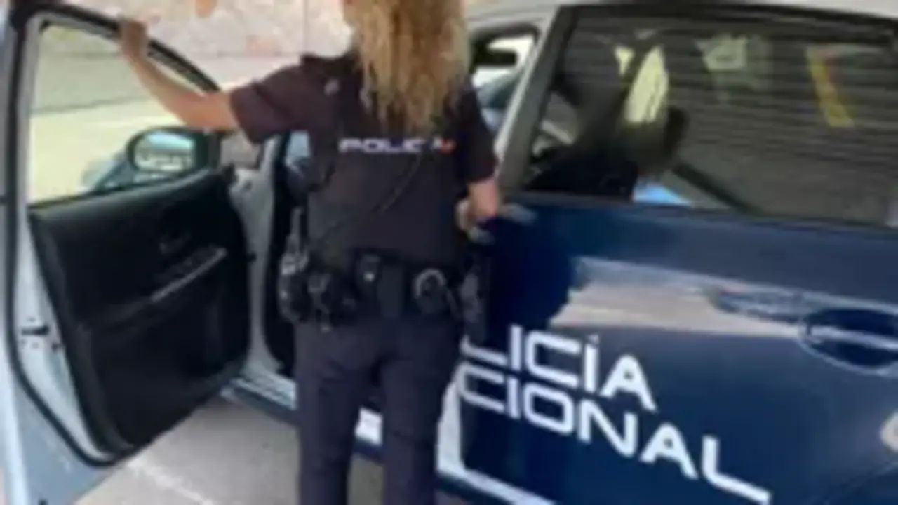 Un agente de la Polic&iacute;a Nacional junto a un veh&iacute;culo del Cuerpo policial. / CNP