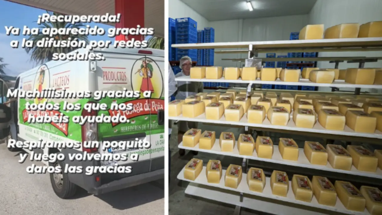 Captura de pantalla de la publicaci&oacute;n tras recuperar la furgoneta.