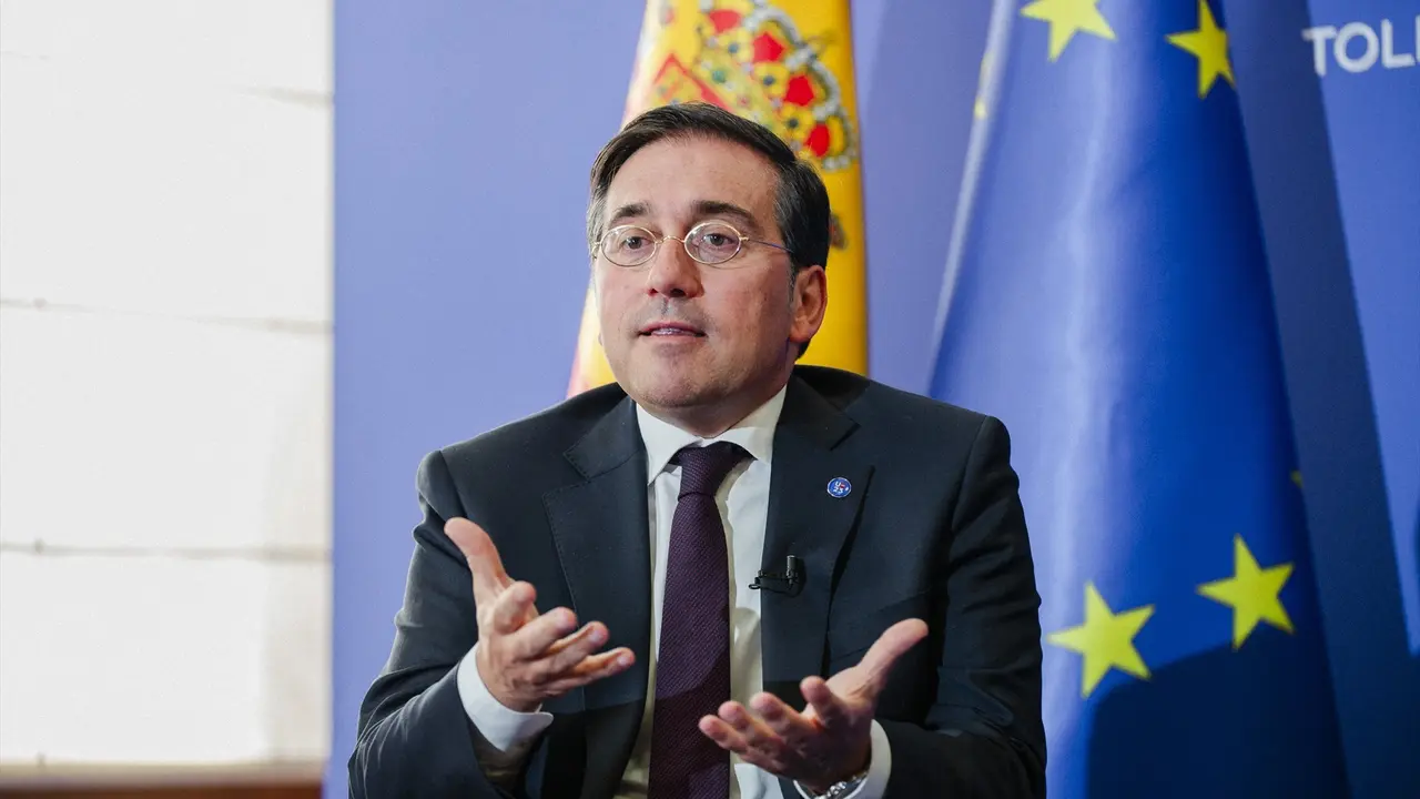 El ministro de Asuntos Exteriores, Uni&oacute;n Europea y Cooperaci&oacute;n en funciones, Jos&eacute; Manuel Albares. EP / Mateo Lanzuela
