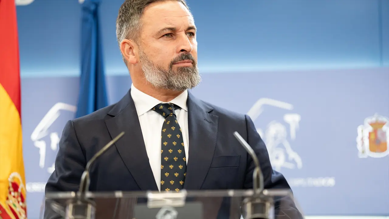 El l&iacute;der de Vox, Santiago Abascal. EP / Diego Radam&eacute;s