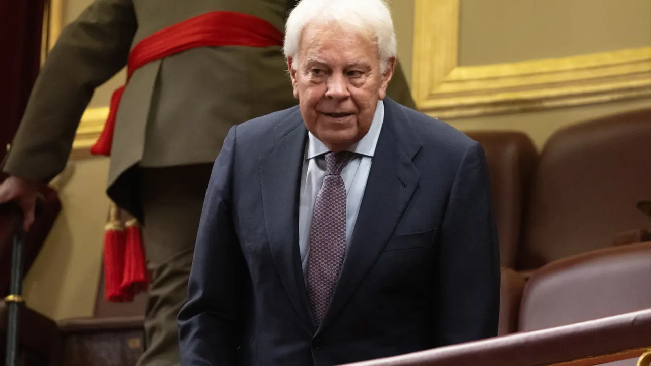 El expresidente del Gobierno Felipe Gonz&aacute;lez durante el acto de jura de la Constituci&oacute;n ante las Cortes Generales. EP / Eduardo Parra