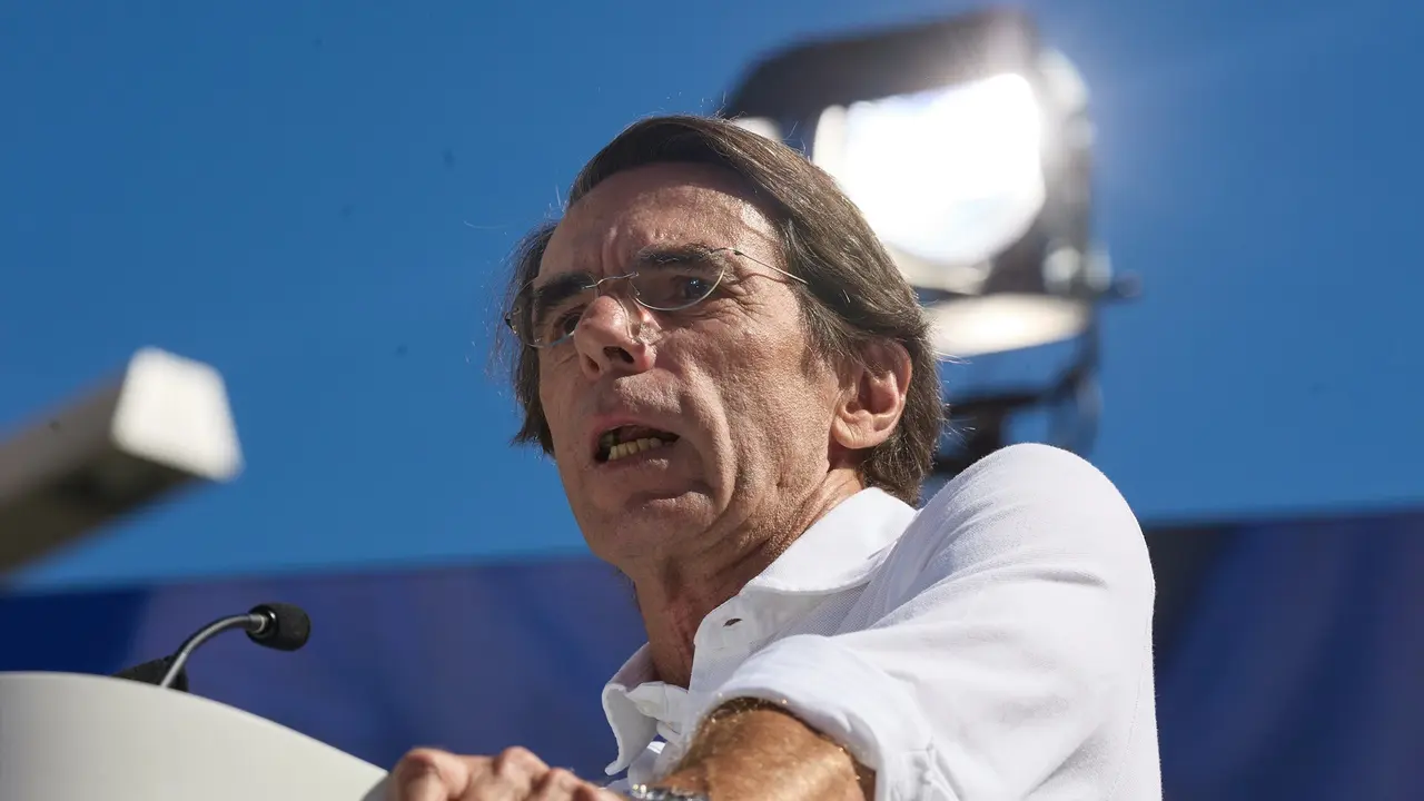 El expresidente del Gobierno Jos&eacute; Mar&iacute;a Aznar durante una intervenci&oacute;n. EP / Jes&uacute;s Hell&iacute;n / Archivo