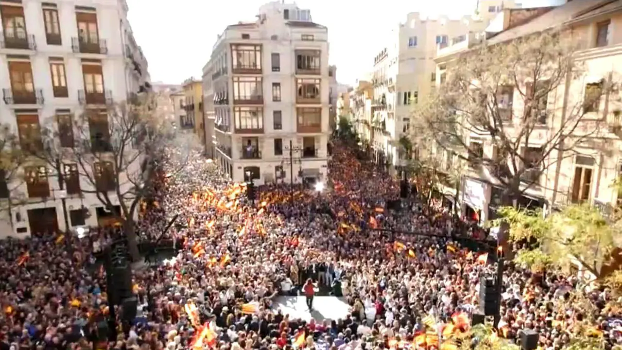 Manifestaci&oacute;n contra la amnist&iacute;a este domingo en Valencia. TWITTER