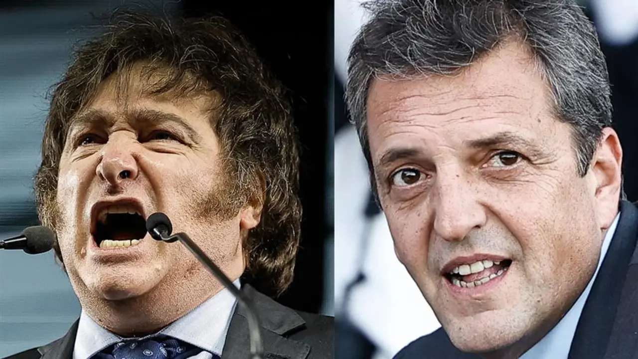 Los candidatos a la presidencia de Argentina, Javier Milei y Sergio Massa. EF / Archivo