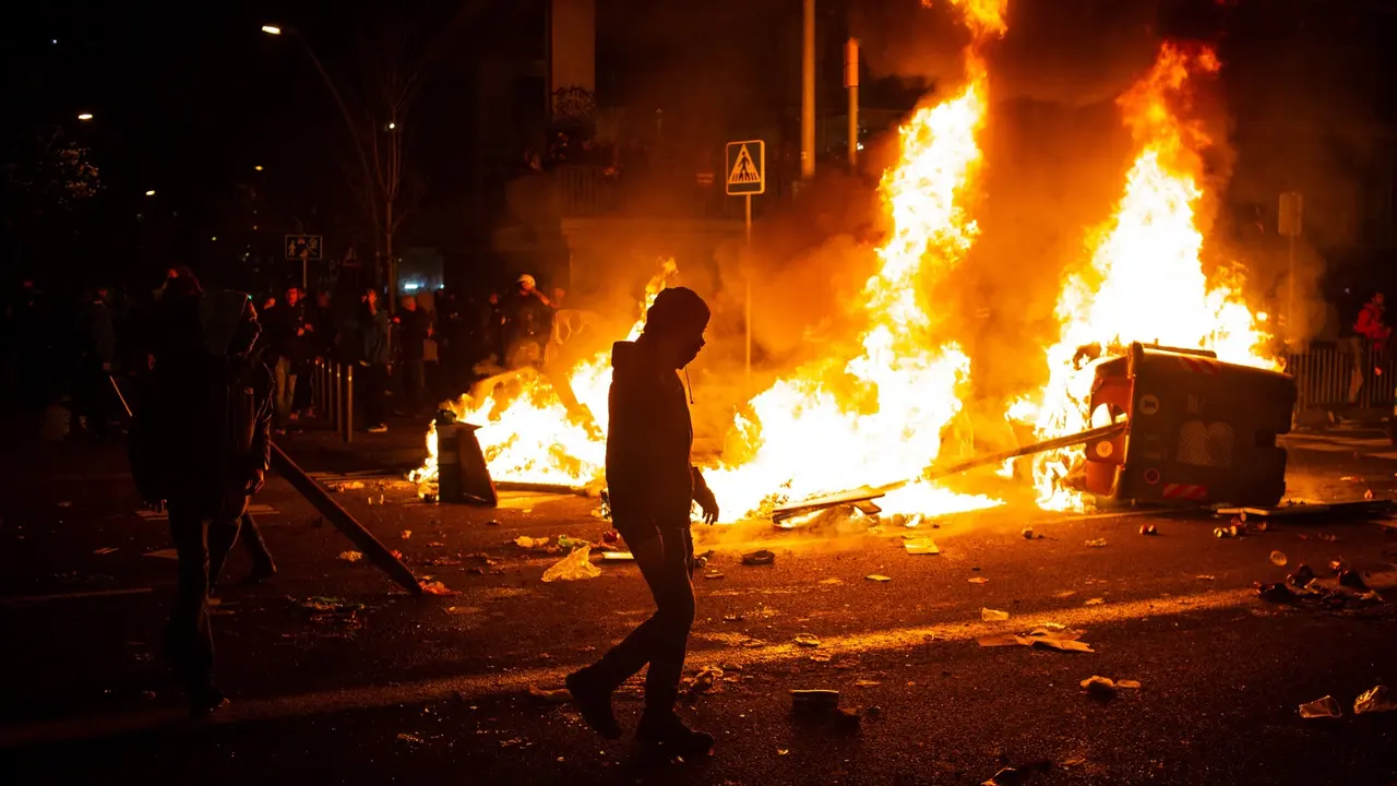 Incidentes tras la manifestaci&oacute;n convocada por Tsunami Democratic en diciembre de 2019. EP / David Zorrakino / Archivo