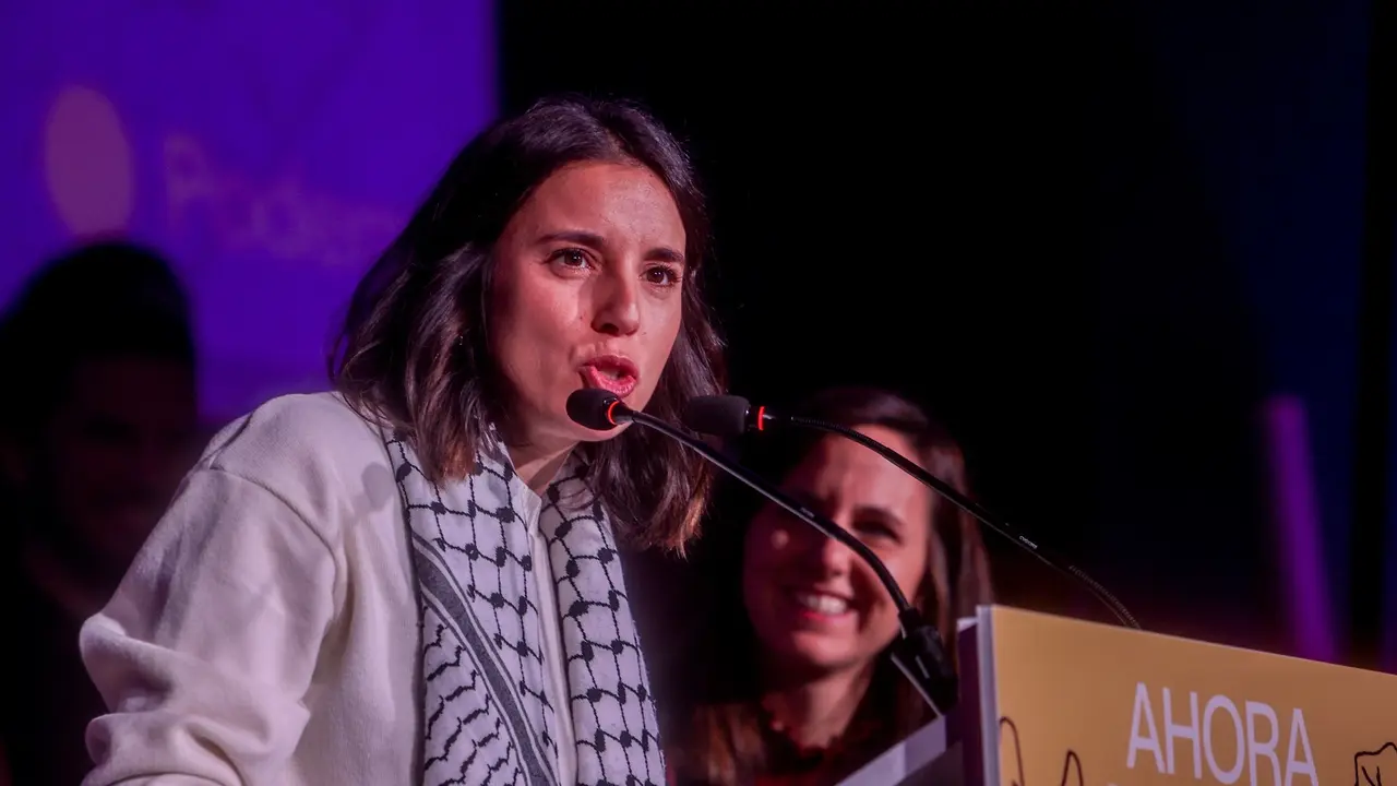 Irene Motero e Ione Belarra durante un acto de Podemos. EP. / Ricardo Rubio