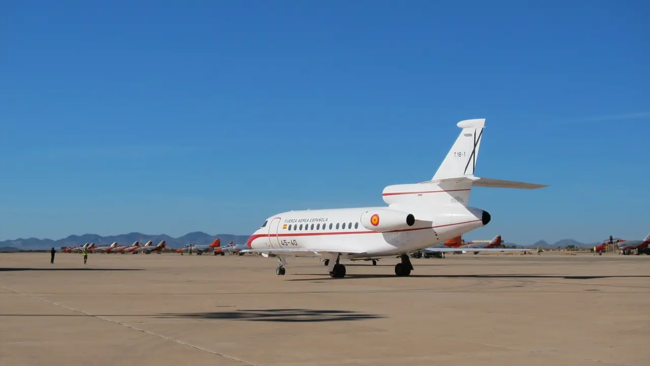 Avi&oacute;n Falcon 900 de la Fuerza A&eacute;rea Espa&ntilde;ola. EP