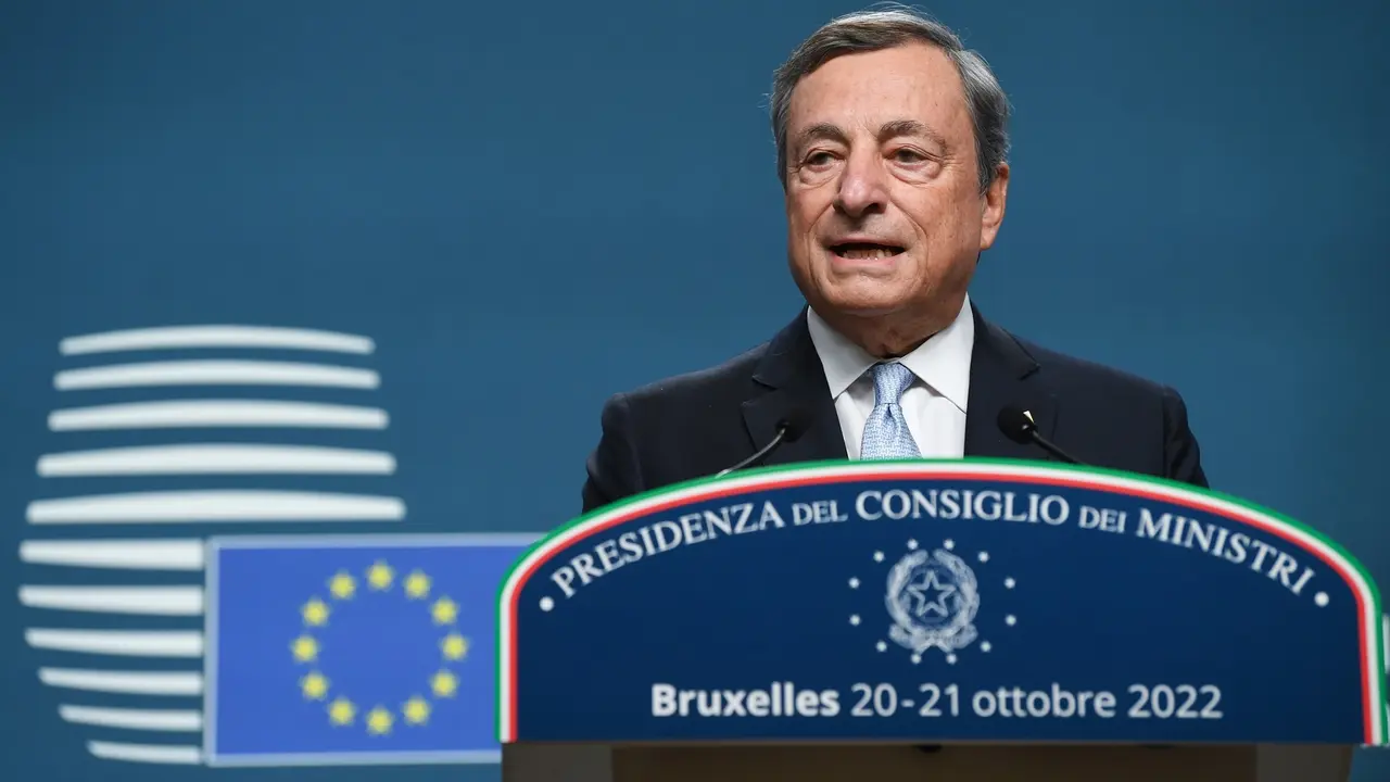 Mario Draghi durante una rueda de prensa. EP