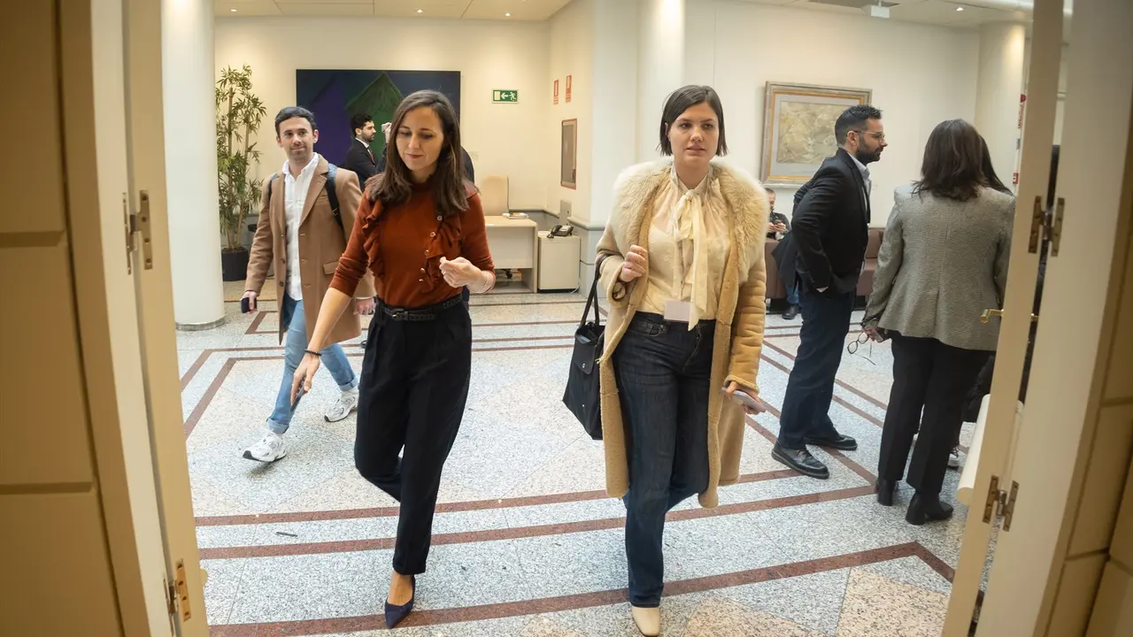 La secretaria general de Podemos, Ione Belarra, llega a un pleno del Congreso de los Diputados. EP / Eduardo Parra