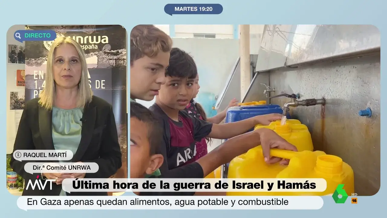 Raquel Mart&iacute; directora del comit&eacute; espa&ntilde;ol de la UNRWA en laSexta.