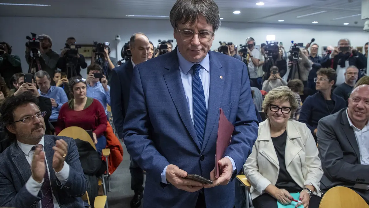 El expresidente de la Generalitat y eurodiputado de Junts, Carles Puigdemont. EP / Archivo