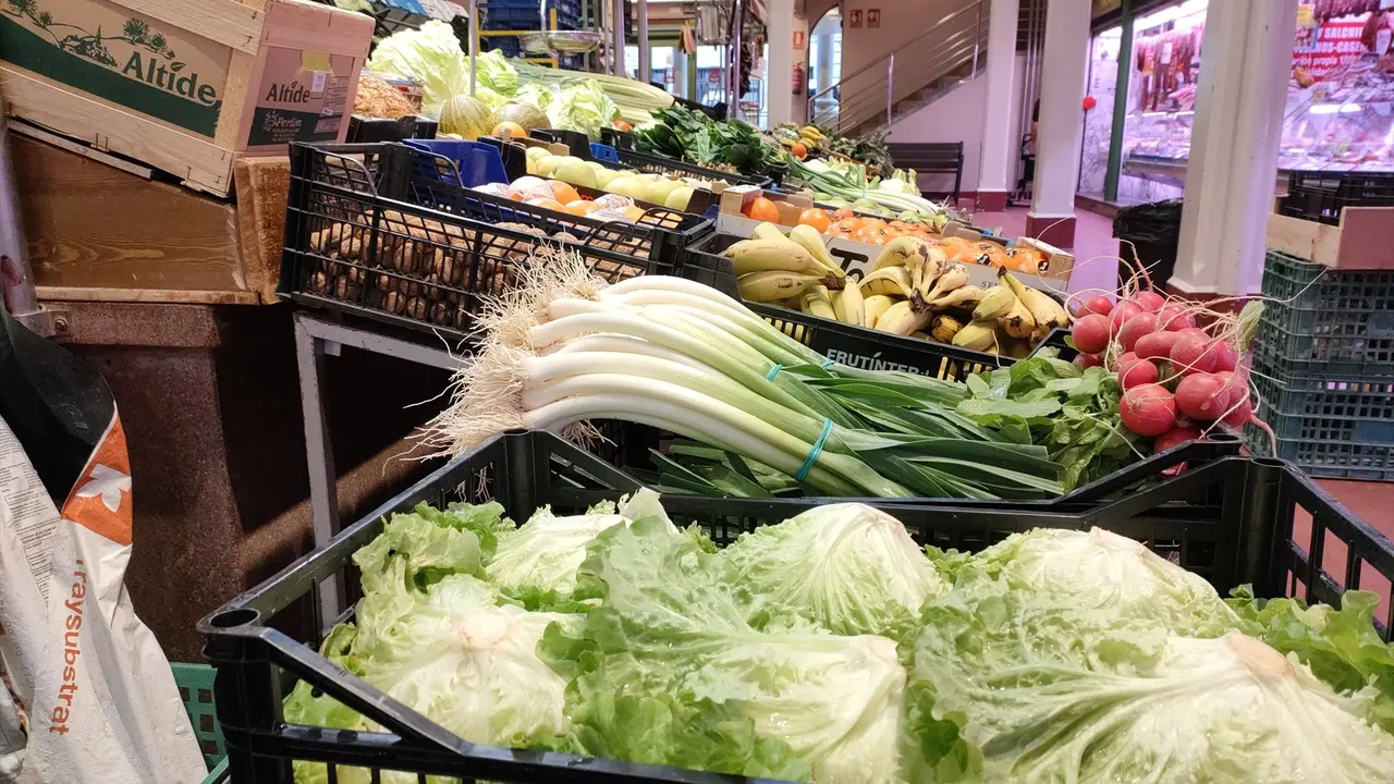 Verduras y hortalizas en un mercado de abastos. EP
