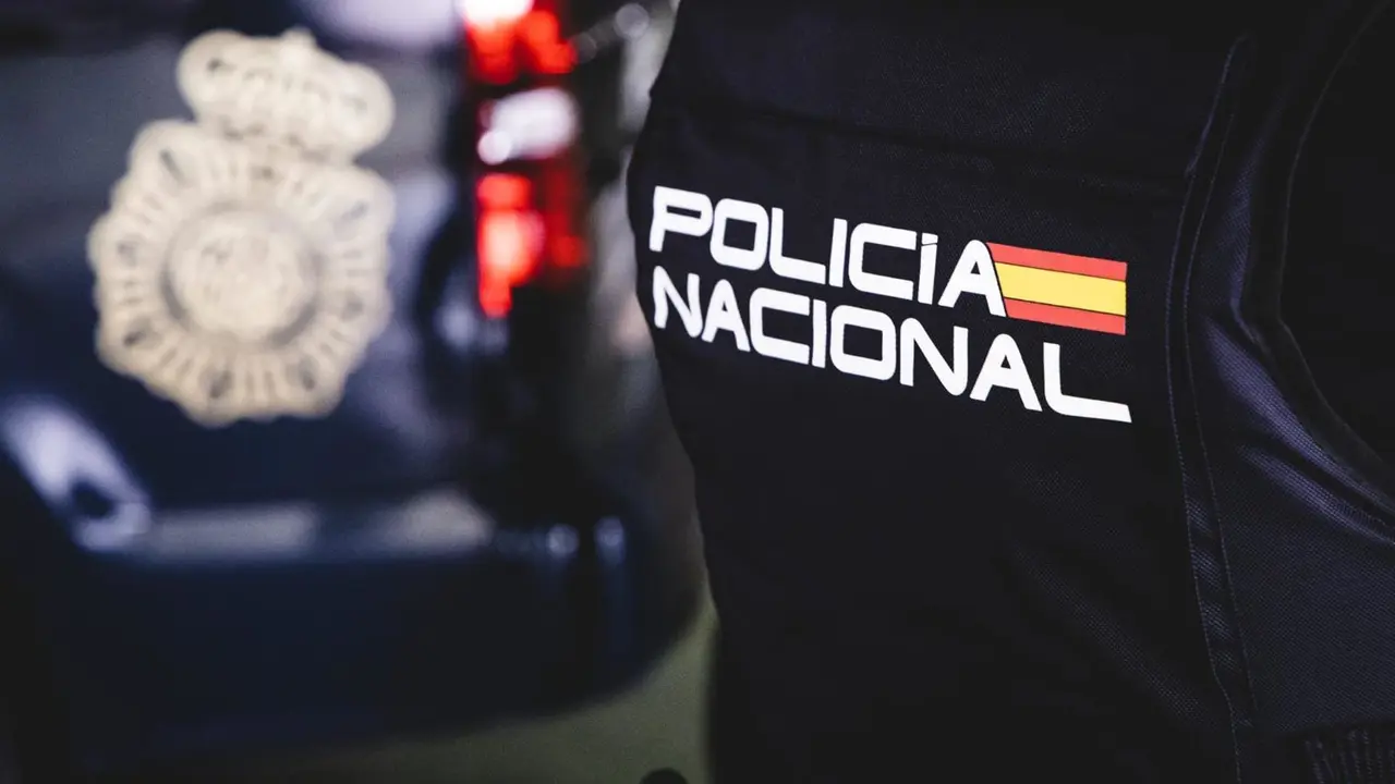 Un coche y un polic&iacute;a nacional de espaldas. EP