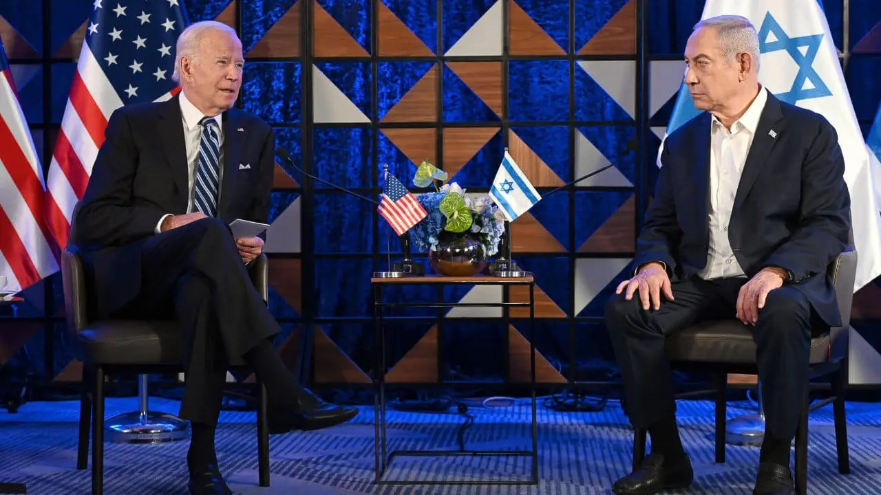 El presidente de Estados Unidos, Joe Biden, junto al primer ministro israel&iacute;, Benjamin Netanyahu. EP / Archivo