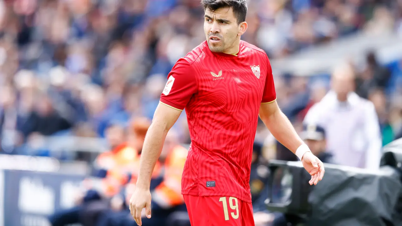 Marcos Acu&ntilde;a en el Getafe-Sevilla / Oscar J. Barroso