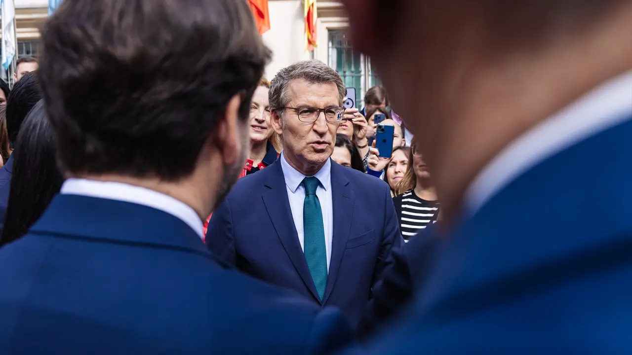El presidente del Partido Popular, Alberto N&uacute;&ntilde;ez Feij&oacute;o. Carlos Luj&aacute;n