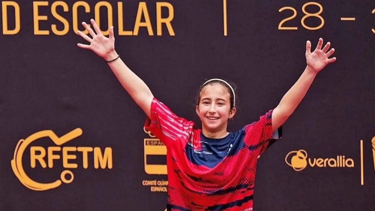 La joven jugadora c&aacute;ntabra de tenis de mesa, Eloisa Barreda. / etm