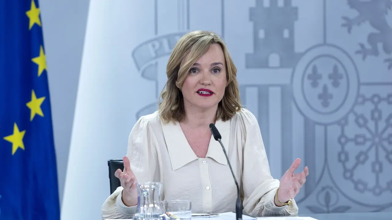 La ministra Portavoz, de Educaci&oacute;n, Formaci&oacute;n Profesional y Deportes, Pilar Alegr&iacute;a. Alberto Ortega