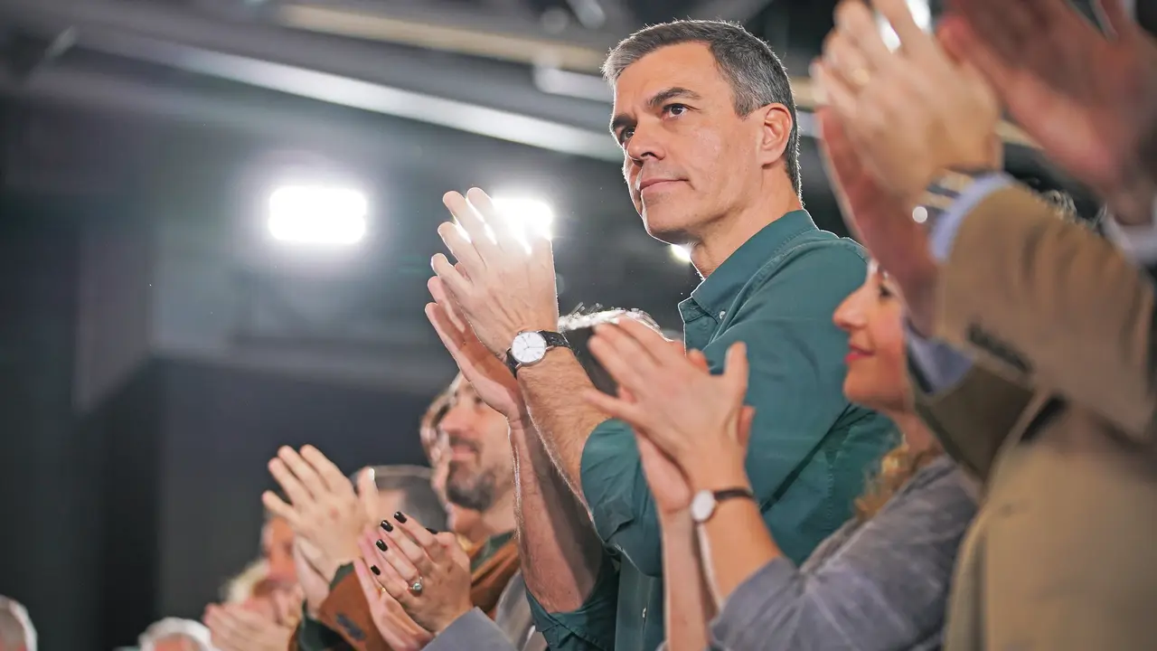 El presidente Pedro Sanchez durante un acto de su partido. / Alerta