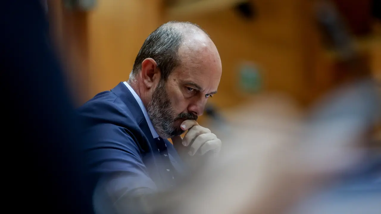 El presidente del Senado, Pedro Roll&aacute;n, durante una sesi&oacute;n de control al Gobierno, en el Senado. Riccardo Rubio / EP