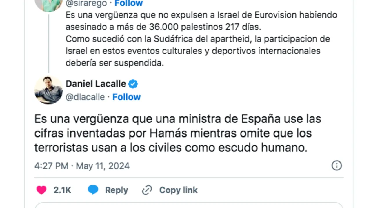 Captura de los tuit publicados. Alerta