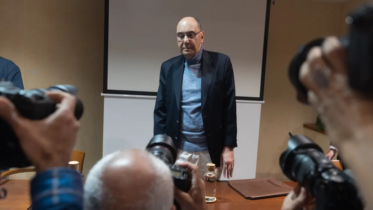 El vicepresidente del Parlamento Europeo entre 1999-2014, Alejo Vidal-Quadras, a su llegada a una rueda de prensa. Eduardo Parra / Archivo