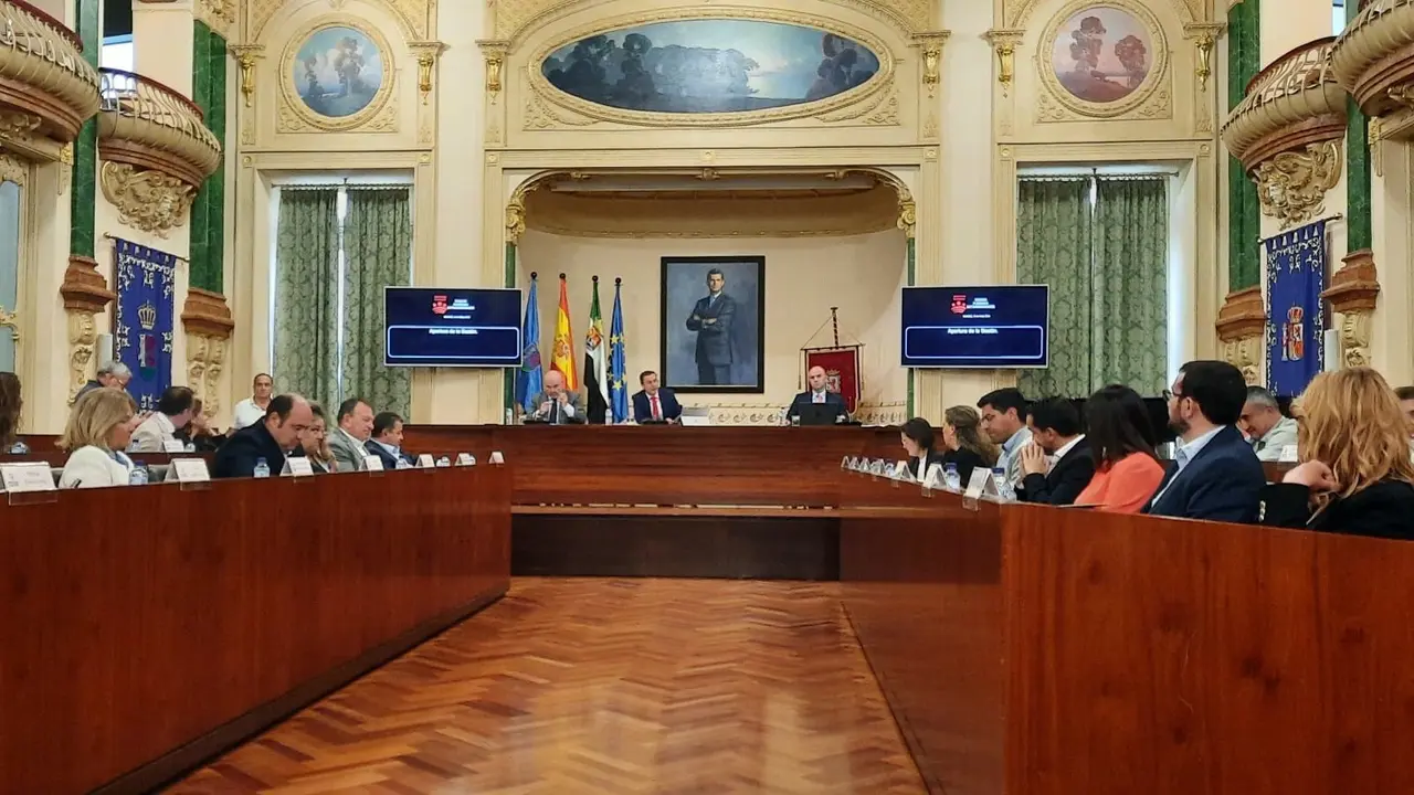 Pleno extraordinario de la Diputaci&oacute;n de Badajoz. / EP