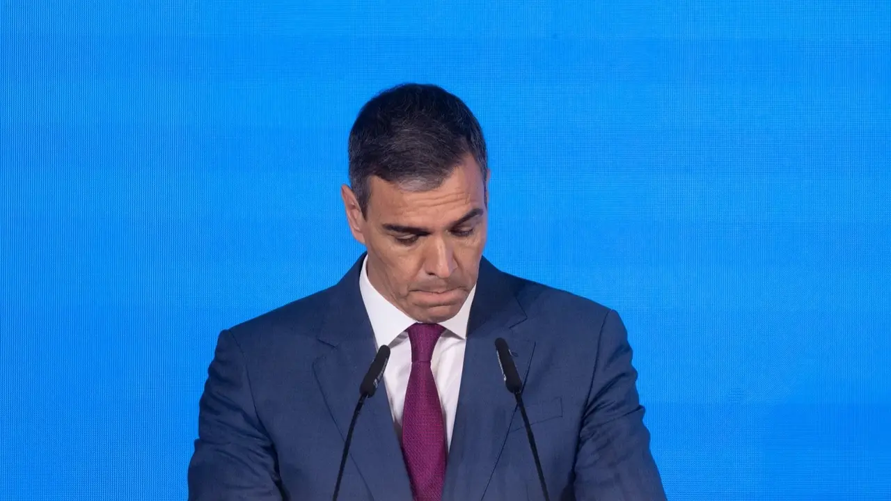 El presidente del Gobierno, Pedro S&aacute;nchez, interviene durante el foro &lsquo;CREO&rsquo;. Eduardo Parra
