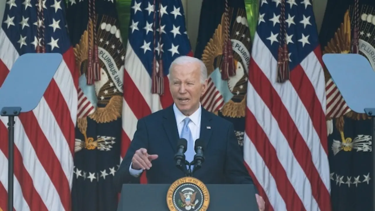 El presidente de los Estados Unidos, Joe Biden, habla durante la celebraci&oacute;n del Mes de la Herencia Jud&iacute;a Estadounidense en la Casa Blanca en Washington, DC, el 20 de mayo de 2024

Firma: Europa Press / Contacto / Chris Kleponis