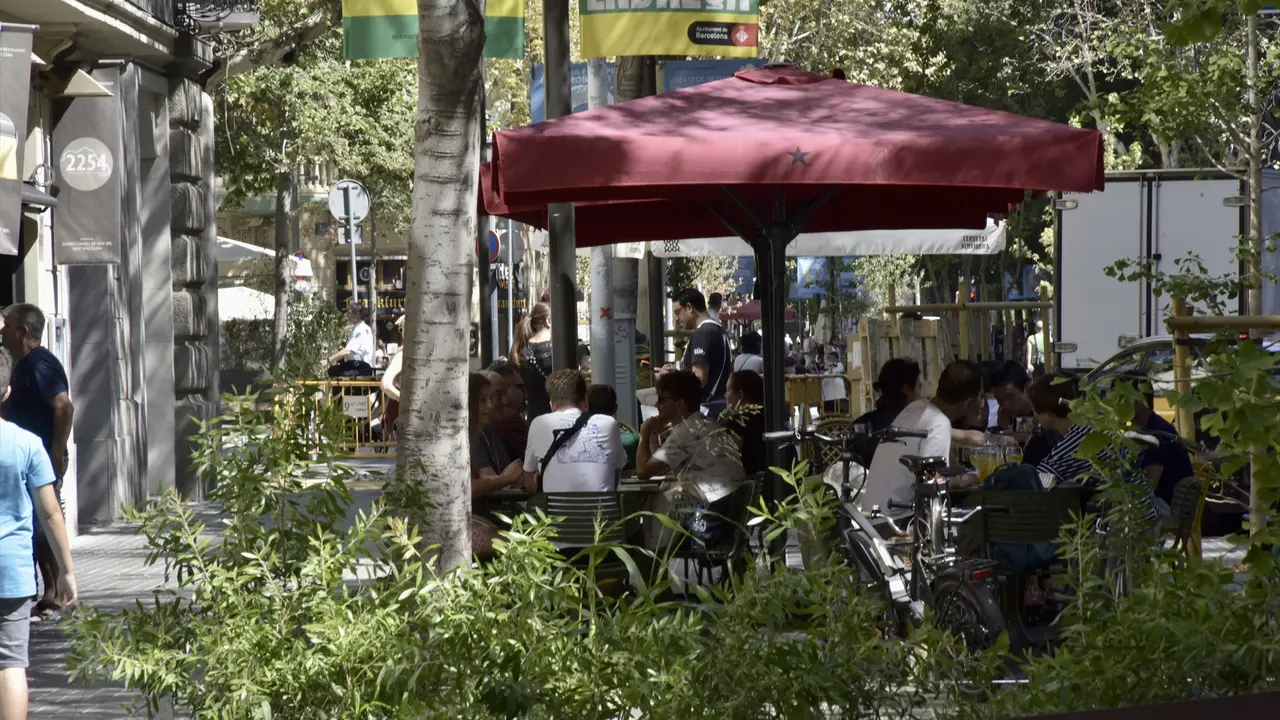 La terraza de un ber en Barcelona. David Oller / Archivo
