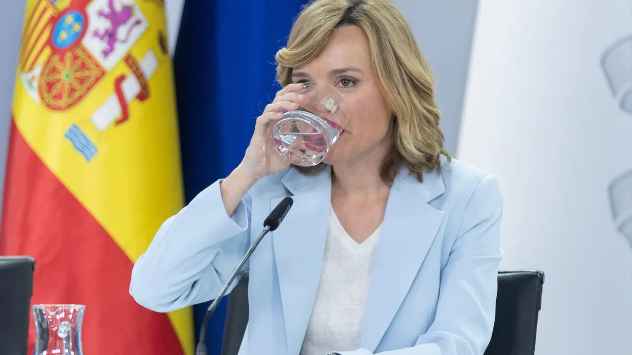 La ministra de Educaci&oacute;n, Formaci&oacute;n Profesional y Deporte, Pilar Alegr&iacute;a, durante una rueda de prensa posterior al Consejo de Ministros. Eduardo Parra