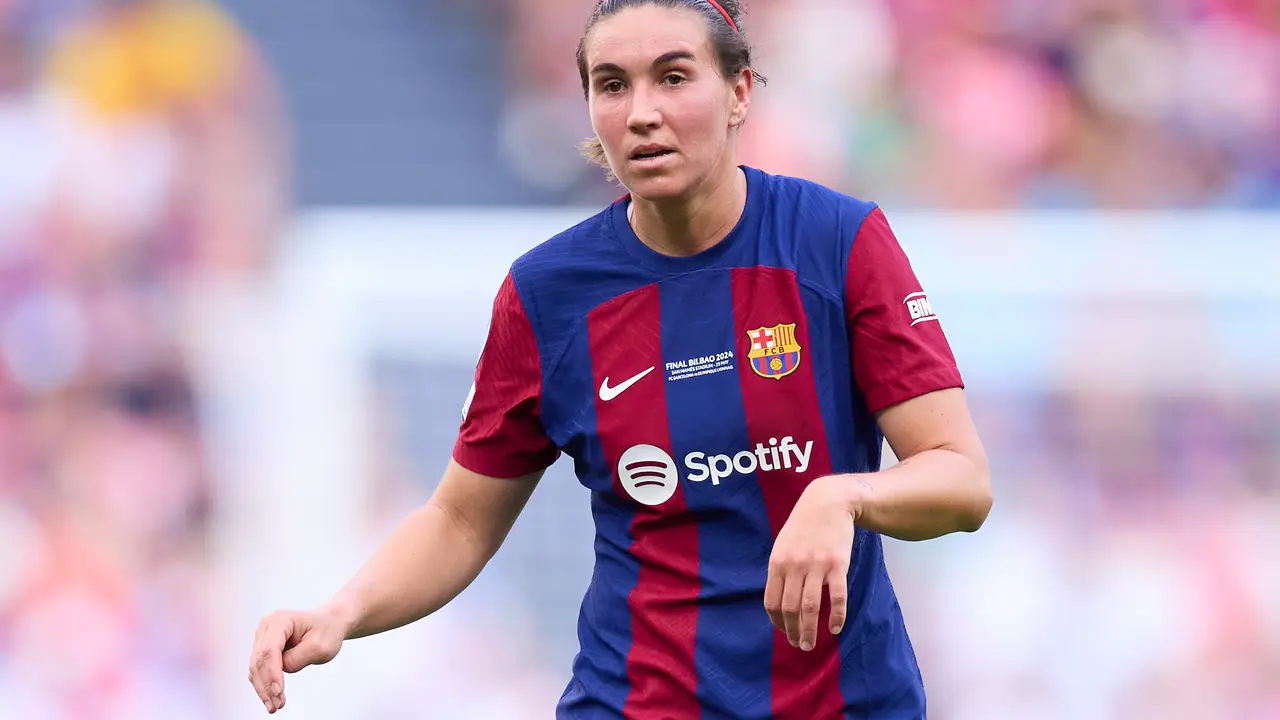 La jugadora del Bar&ccedil;a, Mariona Caldentey, durante la final de la Champions. / EP