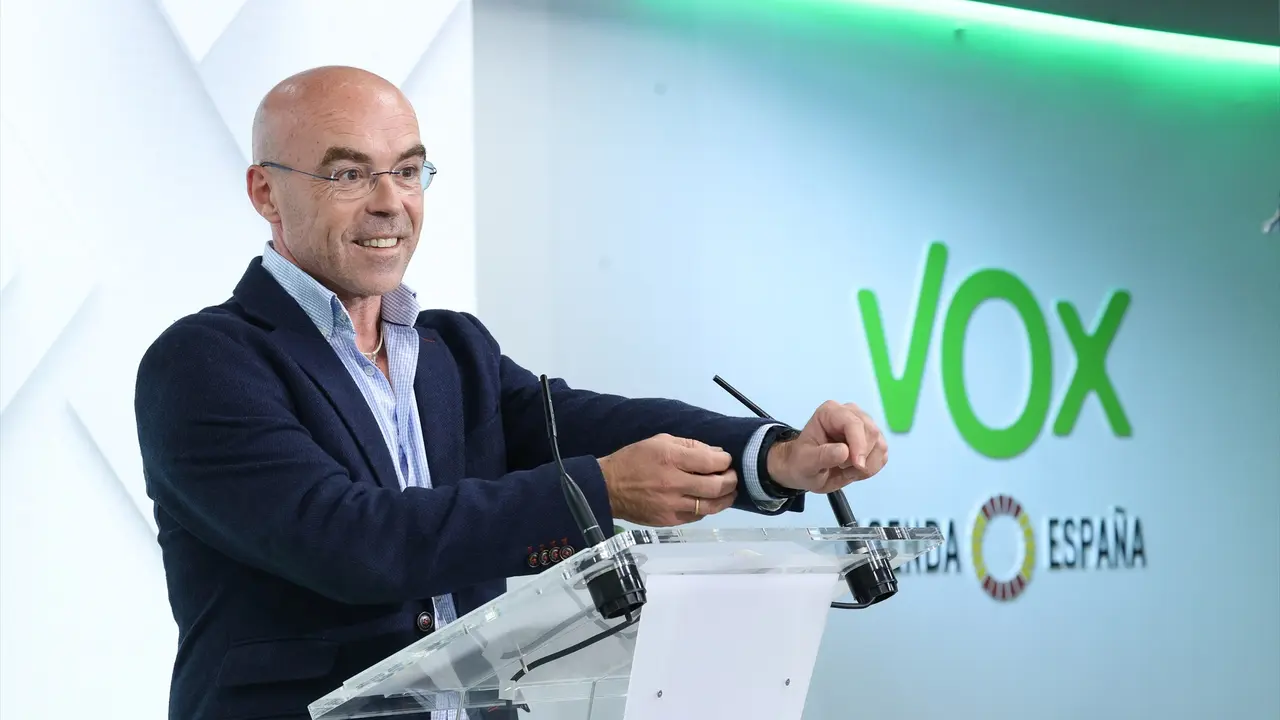 El candidato de Vox a las elecciones europeas, Jorge Buxad&eacute;. Marta Fern&aacute;ndez