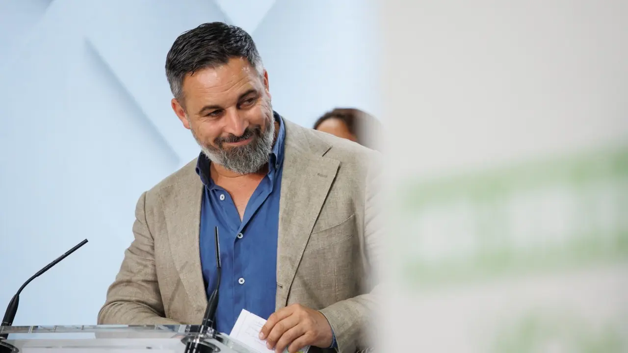 El presidente de Vox, Santiago Abascal. Alejandro Mart&iacute;nez V&eacute;lez