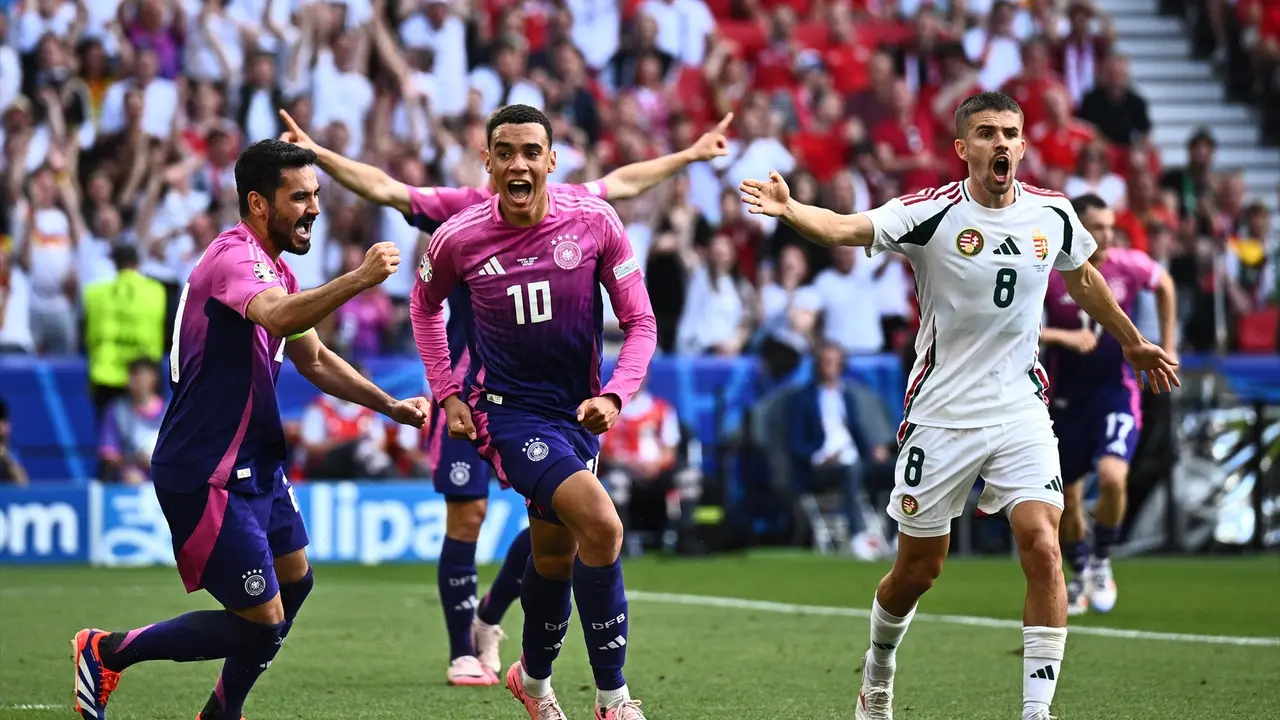 Un jugador alem&aacute;n reclamando durante el partido frente a Hungr&iacute;a. Tom Weller