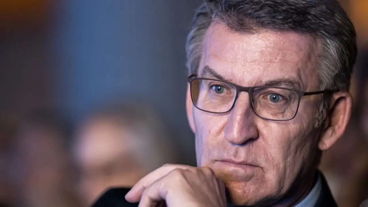El presidente del PP, Alberto N&uacute;&ntilde;ez Feij&oacute;o, durante la 17 edici&oacute;n del Foro Atl&aacute;ntico de Madrid, en la Casa de Am&eacute;rica, a 26 de junio de 2024, en Madrid (Espa&ntilde;a). 
Diego Radam&eacute;s / Europa Press
26/6/2024