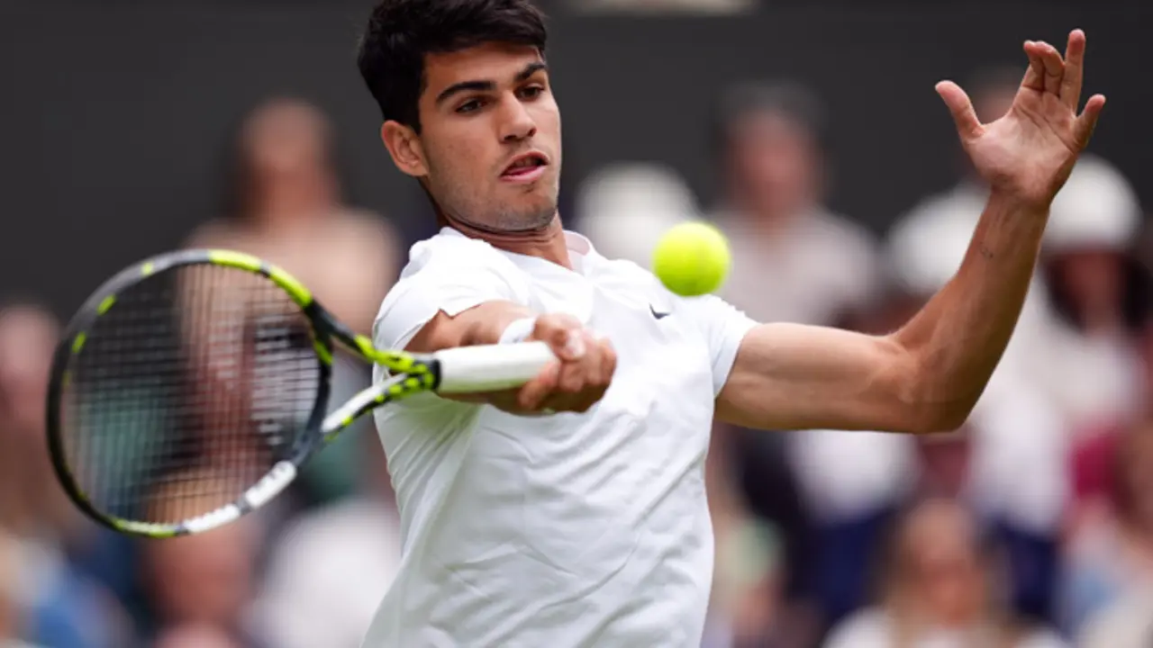 El tenista espa&ntilde;ol Carlos Alcaraz en Wimbledon. / John Walton