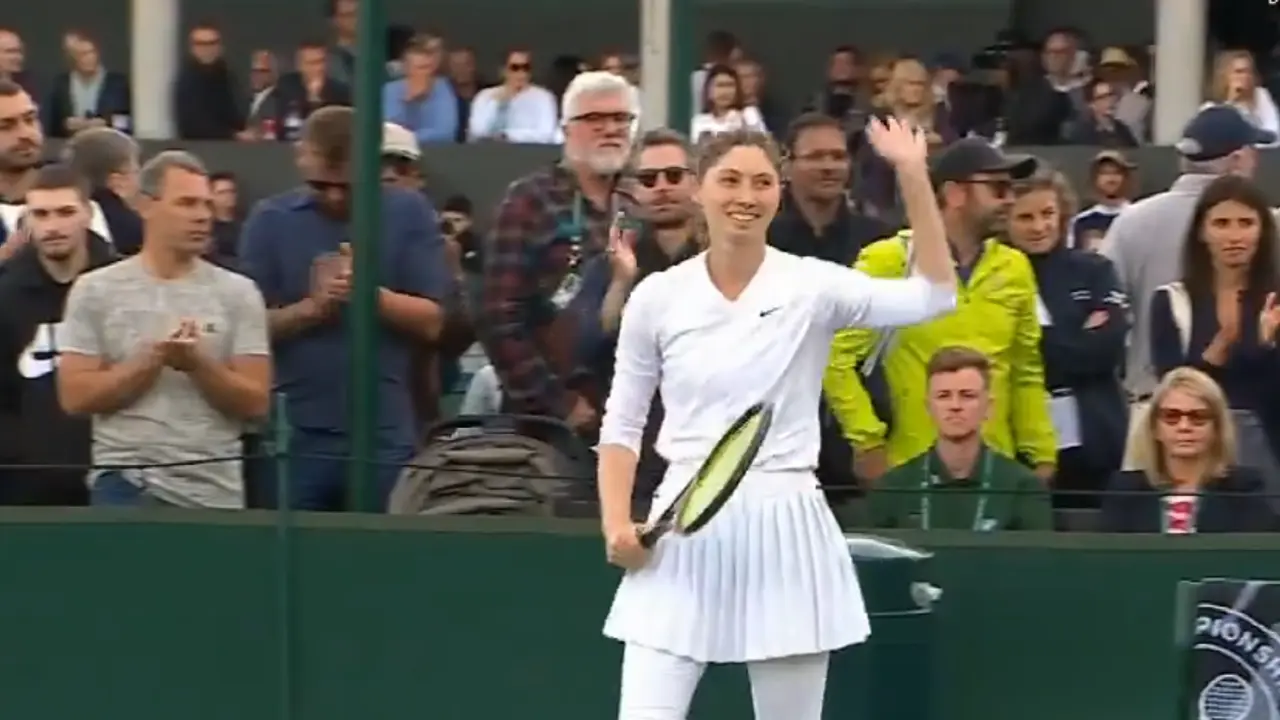 La c&aacute;ntabra Cristina Bucsa tras ganar el partido. / w
