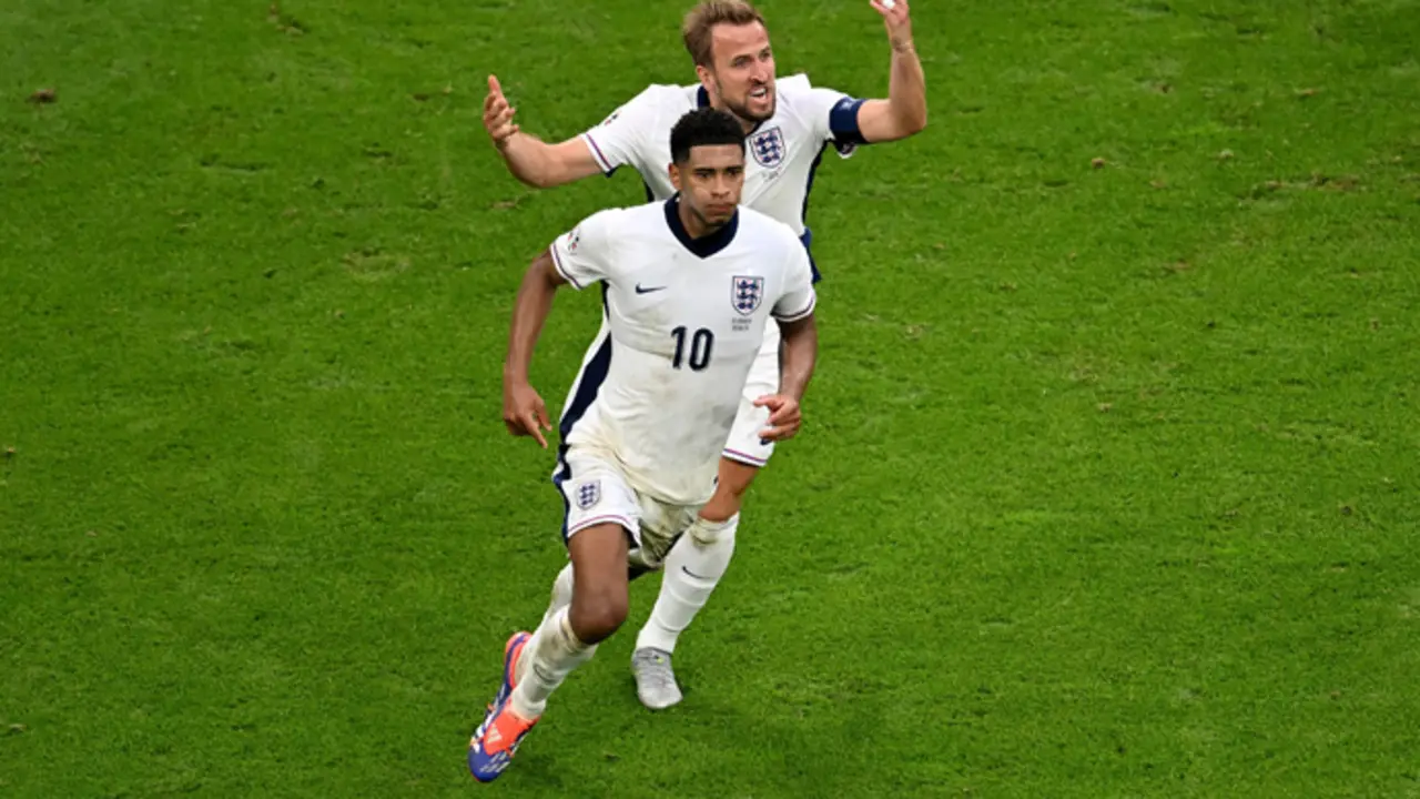 Jude Bellingham y Harry Kane en un partido de la Eurocopa. / EP