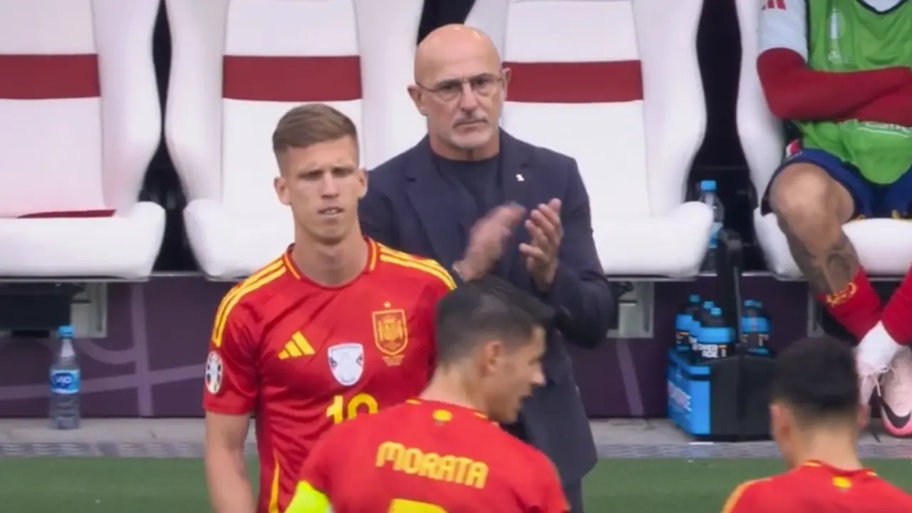 Luis de la Fuente, seleccionador de f&uacute;tbol espa&ntilde;ol, durante el partido contra Alemania. / A.E.