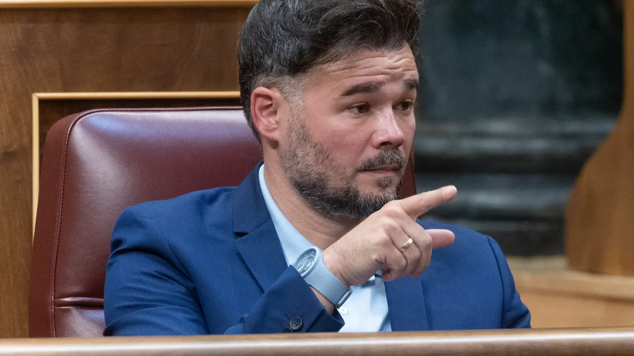 El portavoz de ERC en el Congreso, Gabriel Rufi&aacute;n, durante una sesi&oacute;n plenaria, en el Congreso de los Diputados. Eduardo Parra / Archivo