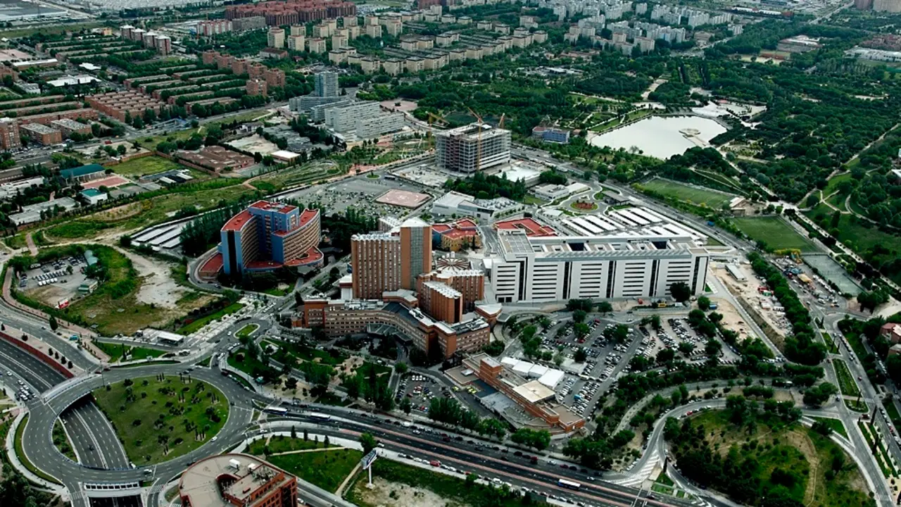 Vista a&eacute;rea de una zona de Madrid. EP