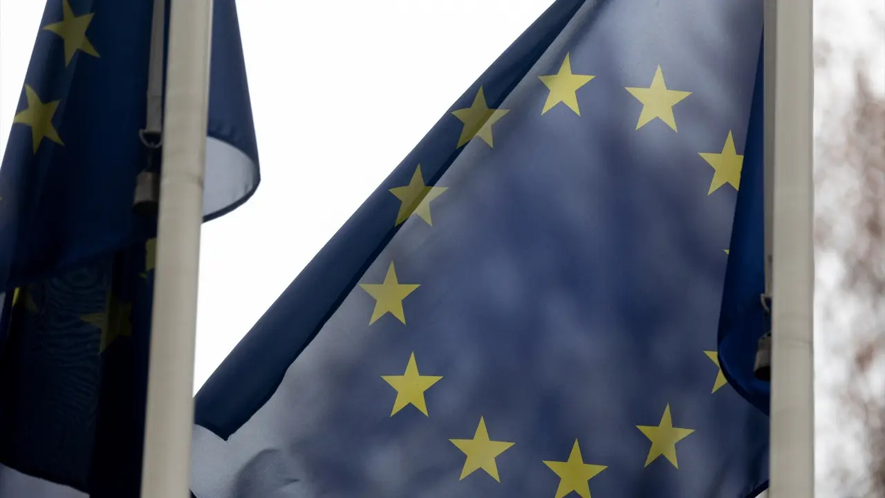 Una bandera de la Uni&oacute;n Europea. Eduardo Parra